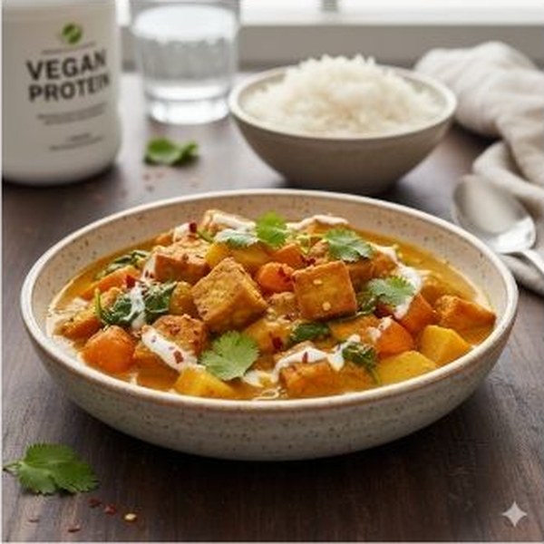 Curry de tofu doré aux épices